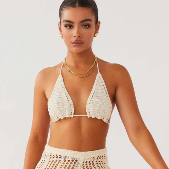Peppermayo Exclusive - Cabo Paradise Crochet Bra Top - Natural - Picture 1 of 6